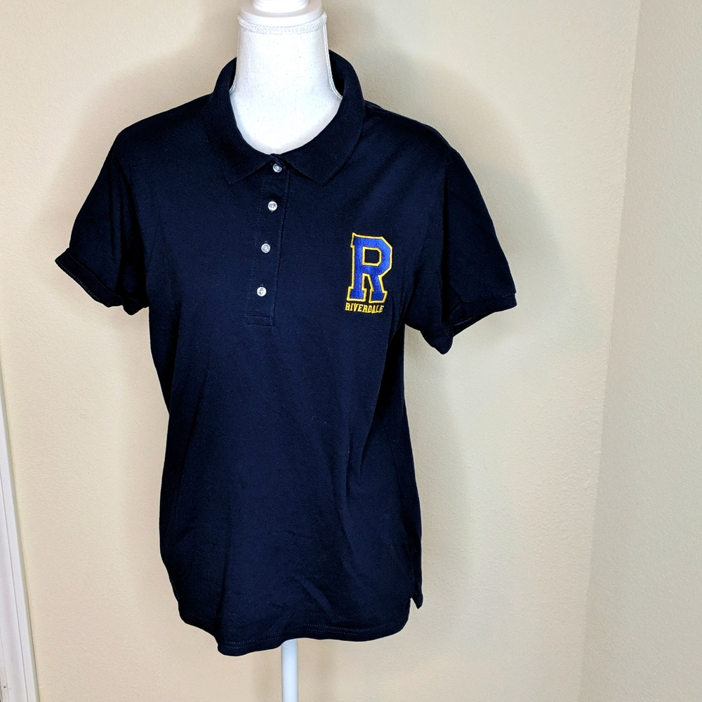 Riverdale Navy Blue Polo Size Large